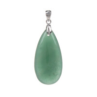 Colgante en plata con Aventurina verde