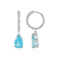 Pendientes en plata con Topacio color Paraiba