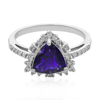 Anillo en plata con Iolita de Ceilán