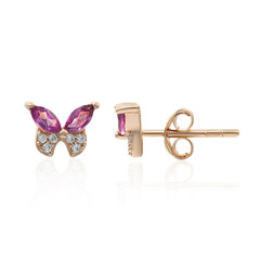 Pendientes en plata con Rodolita