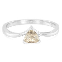 Anillo en plata con Piedra del sol plateada