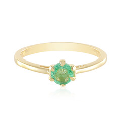 Anillo en plata con Esmeralda de Rusia
