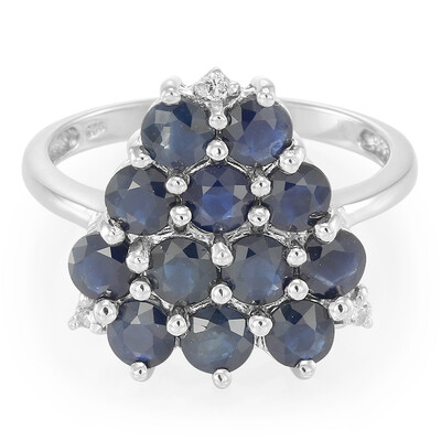 Anillo en plata con Zafiro azul
