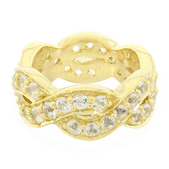Anillo en plata con Topacio blanco