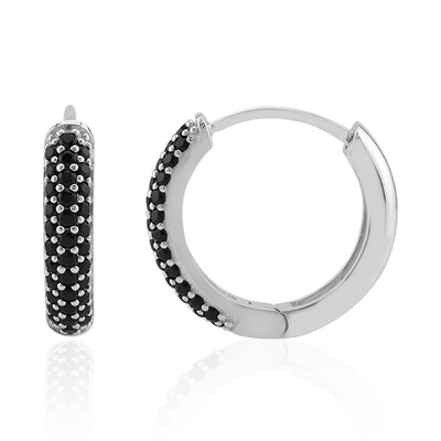 Pendientes en plata con Espinela negra