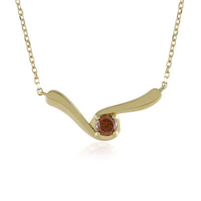 Collar en oro con Diamante rojo VS1