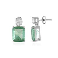 Pendientes en plata con Fluorita verde
