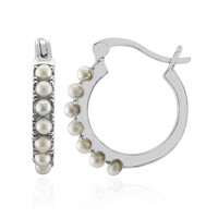 Pendientes en plata con Perla Freshwater