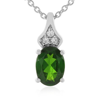 Collar en plata con Diópsido de Rusia