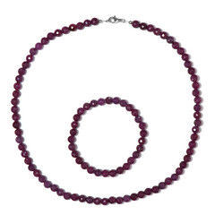 Set en plata con Rubí de Madagascar