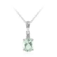 Collar en plata con Amatista verde