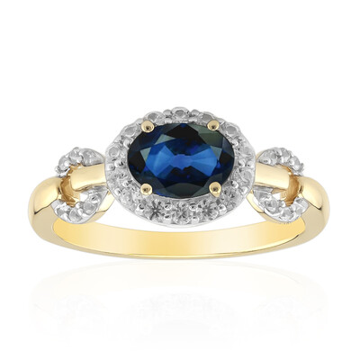Anillo en oro con Zafiro azul de Queensland (Remy Rotenier)