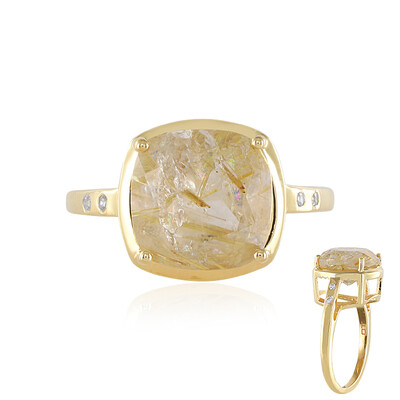 Anillo en plata con Cuarzo rutilado