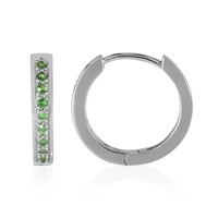 Pendientes en plata con Tsavorita