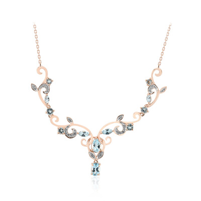 Collar en plata con Topacio azul cielo