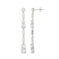 Pendientes en plata con Topacio blanco (Adela Silber)
