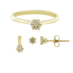 Anillo en oro con Diamante chocolate SI2