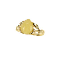 Anillo en plata con Ámbar báltico