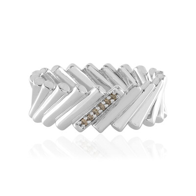 Anillo en plata con Diamante I3 champán (de Melo)
