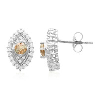 Pendientes en plata con Andalucita