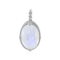 Colgante en plata con Piedra de Luna arcoíris