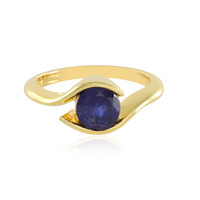 Anillo en plata con Zafiro azul de Madagascar