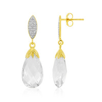 Pendientes en plata con Cuarzo blanco
