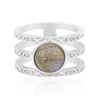 Anillo en plata con Labradorita