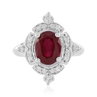 Anillo en plata con Rubí de Madagascar