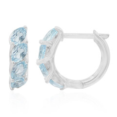 Pendientes en plata con Topacio azul cielo