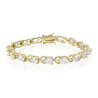 Brazalete en plata con Topacio blanco