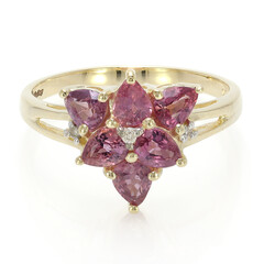 Anillo en oro con Zafiro Padparascha no calentado