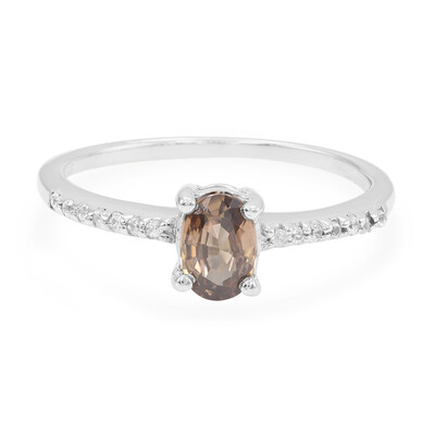 Anillo en plata con Zircón canela