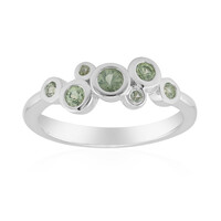 Anillo en plata con Zafiro verde de Tulear (Pallanova)