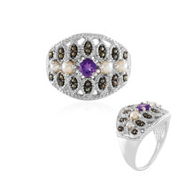 Anillo en plata con Amatista