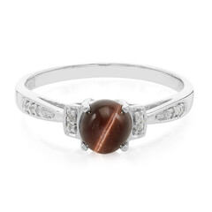 Anillo en plata con Escapolita ojo de gato