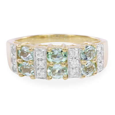 Anillo en oro con Turmalina Paraíba de Brasil