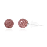 Pendientes en plata con Cuarzo Fresa