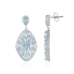 Pendientes en plata con Topacio azul cielo