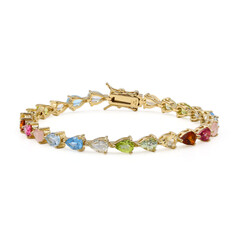 Brazalete en plata con Topacio azul suizo