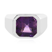 Anillo de hombre en plata con Amatista
