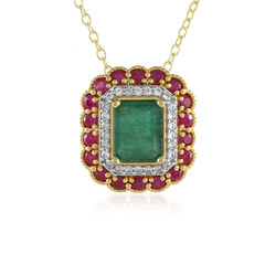 Collar en plata con Esmeralda de Zambia (Gems en Vogue)