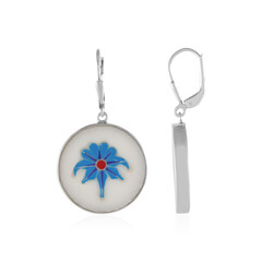Pendientes en plata con Mármol blanco