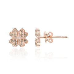Pendientes en oro con Diamante rosa de Francia de Argyle SI1