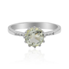 Anillo en plata con Amatista verde