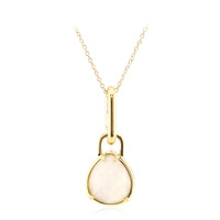 Collar en plata con Piedra de Luna arcoíris