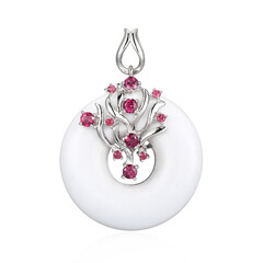 Colgante en plata con Ágata blanca