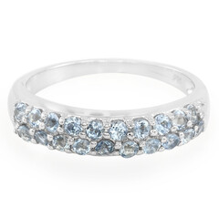 Anillo en plata con Aguamarina Santa Teresa