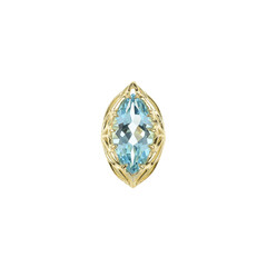 Colgante en oro con Topacio azul cielo