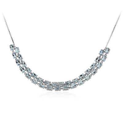 Collar en plata con Topacio azul cielo